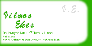 vilmos ekes business card